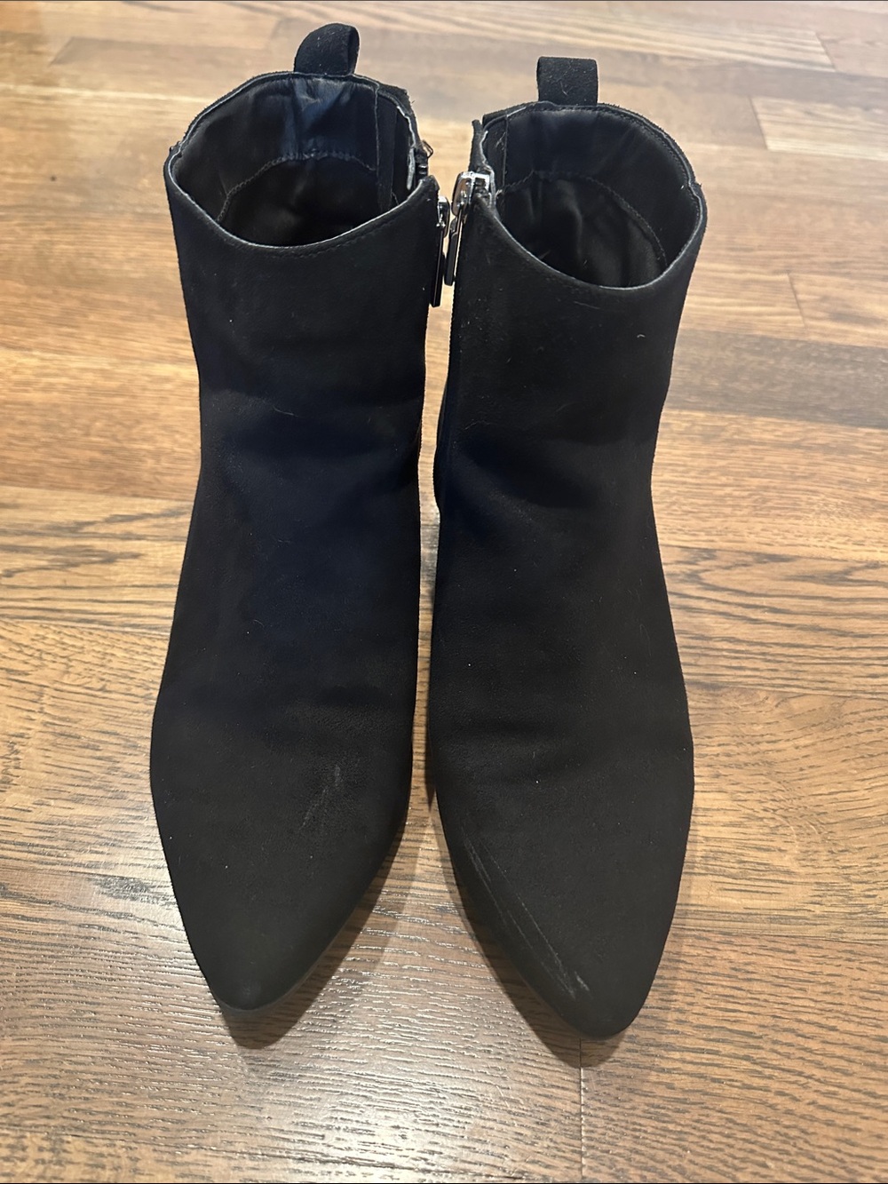 Target Black Pointed Toe Ankle Booties with Side Zip